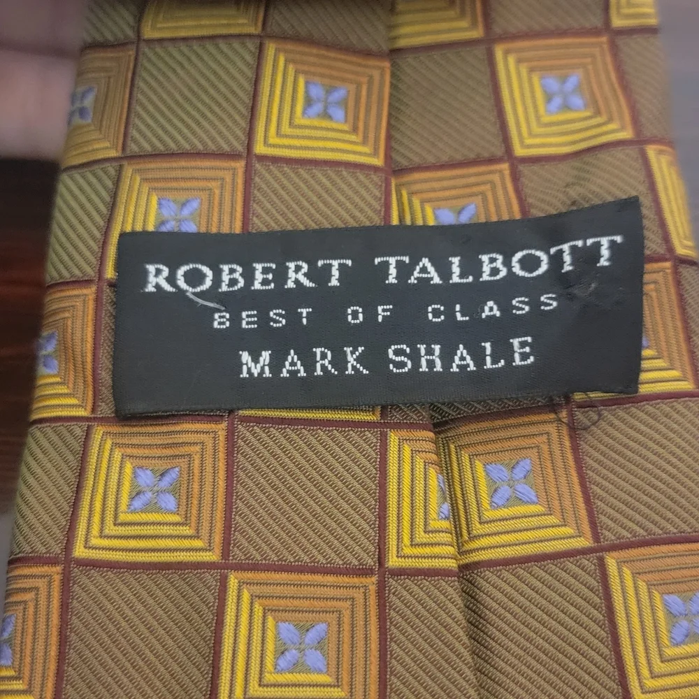 Robert Talbott Best Of Class Mark‎ Shale Mens Designer Silk Tie 56in Length